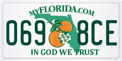 FL license plate 0698CE