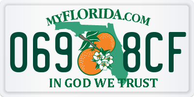 FL license plate 0698CF