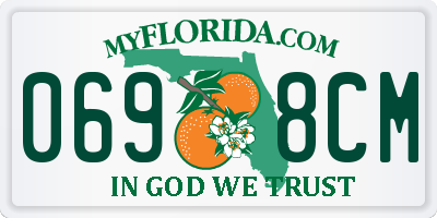 FL license plate 0698CM