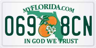FL license plate 0698CN