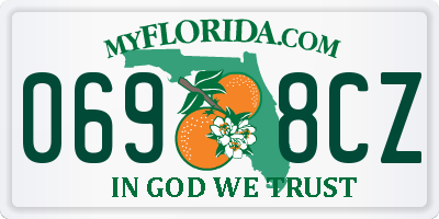 FL license plate 0698CZ