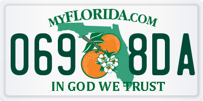 FL license plate 0698DA