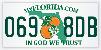 FL license plate 0698DB