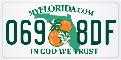 FL license plate 0698DF