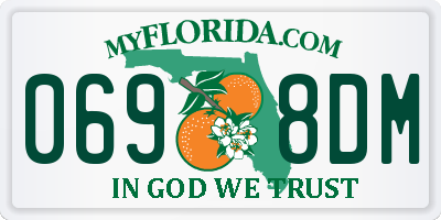 FL license plate 0698DM