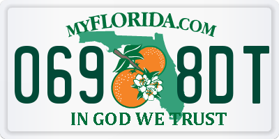 FL license plate 0698DT