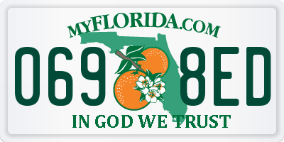 FL license plate 0698ED