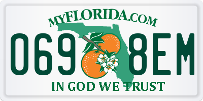 FL license plate 0698EM