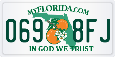 FL license plate 0698FJ