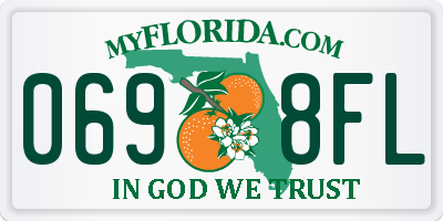 FL license plate 0698FL