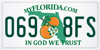 FL license plate 0698FS