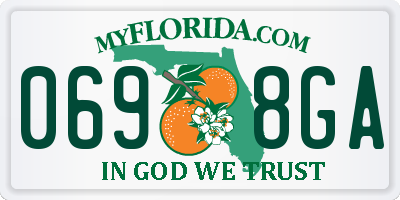 FL license plate 0698GA