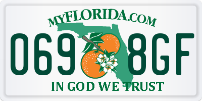 FL license plate 0698GF