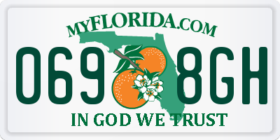 FL license plate 0698GH