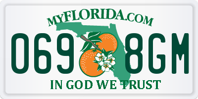 FL license plate 0698GM