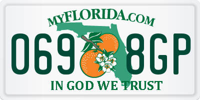 FL license plate 0698GP
