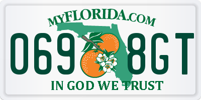 FL license plate 0698GT