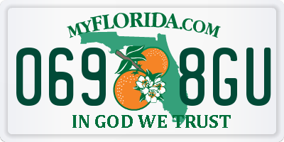 FL license plate 0698GU
