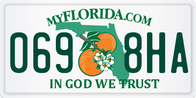 FL license plate 0698HA