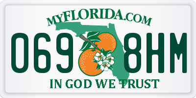 FL license plate 0698HM