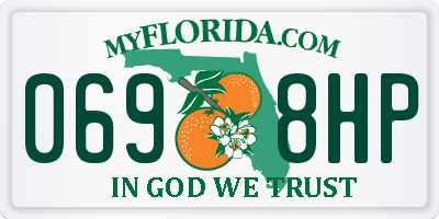 FL license plate 0698HP
