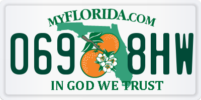 FL license plate 0698HW