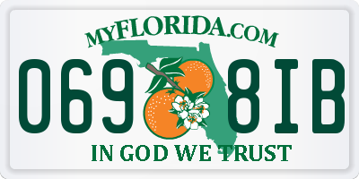 FL license plate 0698IB