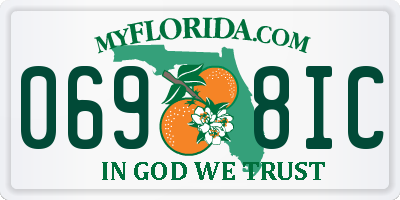 FL license plate 0698IC