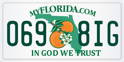 FL license plate 0698IG