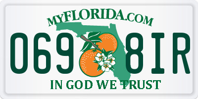 FL license plate 0698IR