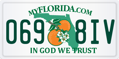 FL license plate 0698IV
