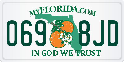 FL license plate 0698JD
