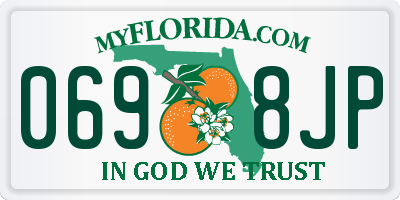 FL license plate 0698JP