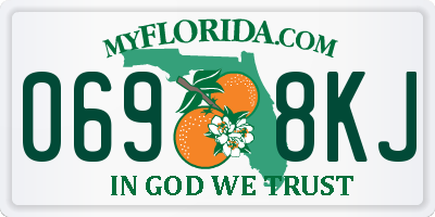 FL license plate 0698KJ