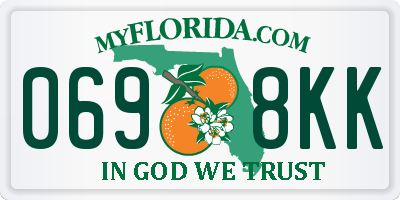 FL license plate 0698KK