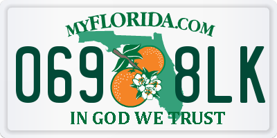 FL license plate 0698LK