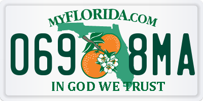 FL license plate 0698MA