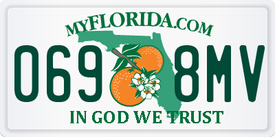 FL license plate 0698MV