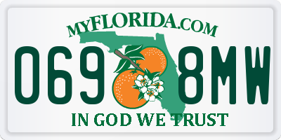 FL license plate 0698MW