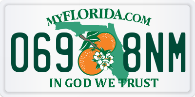 FL license plate 0698NM