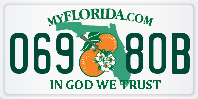 FL license plate 0698OB