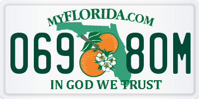 FL license plate 0698OM
