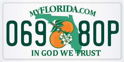 FL license plate 0698OP