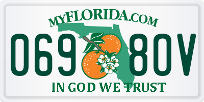 FL license plate 0698OV