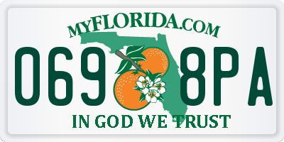 FL license plate 0698PA