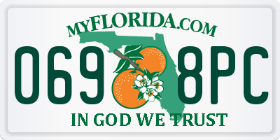 FL license plate 0698PC