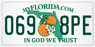 FL license plate 0698PE