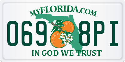 FL license plate 0698PI