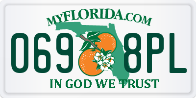 FL license plate 0698PL