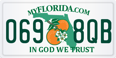 FL license plate 0698QB